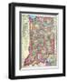 1909, Indiana State Map, Indiana, United States-null-Framed Giclee Print