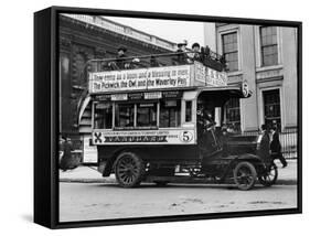 1909 Milnes Daimler London Bus-null-Framed Stretched Canvas