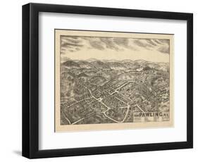 1909, Pawling 1909 Bird's Eye View, New York, United States-null-Framed Giclee Print