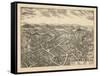 1909, Pawling 1909 Bird's Eye View, New York, United States-null-Framed Stretched Canvas