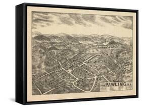 1909, Pawling 1909 Bird's Eye View, New York, United States-null-Framed Stretched Canvas