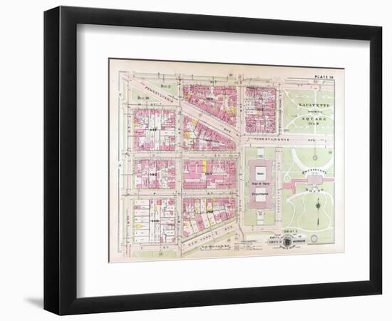 1909, Plate 16, White House, District of Columbia, United States-null-Framed Premium Giclee Print