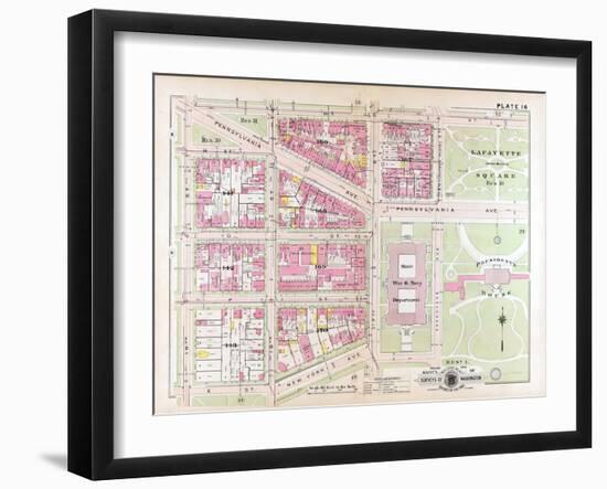 1909, Plate 16, White House, District of Columbia, United States-null-Framed Giclee Print