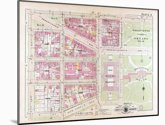 1909, Plate 16, White House, District of Columbia, United States-null-Mounted Giclee Print