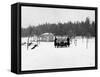 1909 Rolls-Royce Silver Ghost in Snow, France, C1909-null-Framed Stretched Canvas