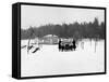 1909 Rolls-Royce Silver Ghost in Snow, France, C1909-null-Framed Stretched Canvas