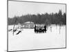 1909 Rolls-Royce Silver Ghost in Snow, France, C1909-null-Mounted Photographic Print