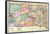 1909, State Map, South Dakota, United States-null-Framed Stretched Canvas
