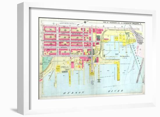 1909, Weehawks Cove, Hoboken, New Jersey, United States-null-Framed Giclee Print