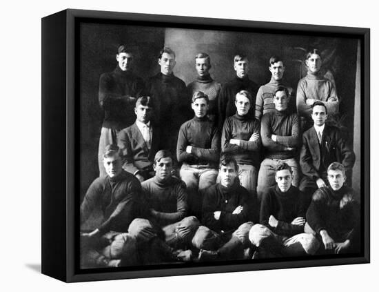 1910 Abilene High School Football Team, on Which President Dwight Eisenhower Played-null-Framed Stretched Canvas