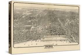 1910 Chicago Map-N^ Harbick-Stretched Canvas