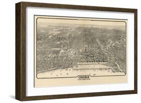 1910 Chicago Map-N^ Harbick-Framed Art Print