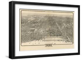 1910 Chicago Map-N^ Harbick-Framed Art Print
