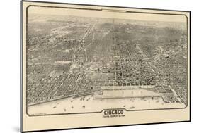 1910 Chicago Map-N^ Harbick-Mounted Art Print