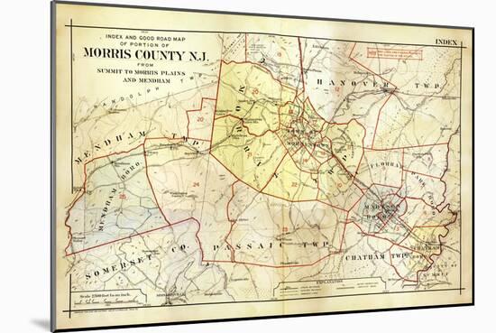 1910, Morris County, New Jersey, United States-null-Mounted Giclee Print