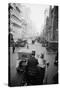 1910s 5th Ave at 43rd Looking North Cars Wagons Pedestrians a Hansom Cab and Driver in Top Hat-null-Stretched Canvas