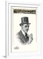 1910s Dunlap and Co. Man's Hat Illustration-null-Framed Art Print