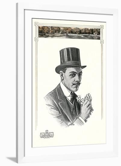 1910s Dunlap and Co. Man's Hat Illustration-null-Framed Art Print