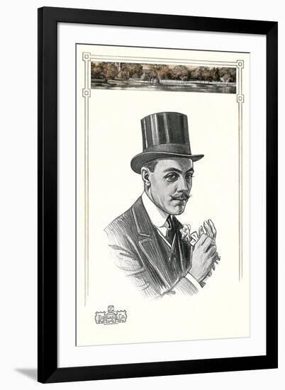 1910s Dunlap and Co. Man's Hat Illustration-null-Framed Art Print