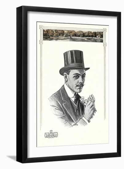 1910s Dunlap and Co. Man's Hat Illustration-null-Framed Art Print