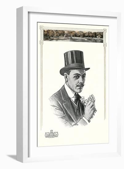 1910s Dunlap and Co. Man's Hat Illustration-null-Framed Art Print