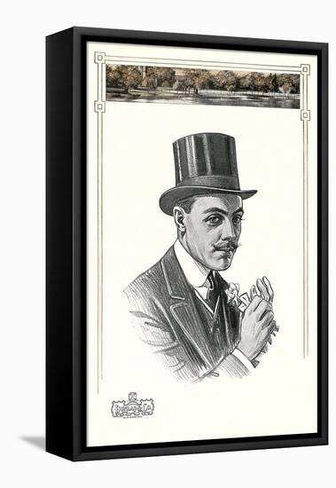 1910s Dunlap and Co. Man's Hat Illustration-null-Framed Stretched Canvas