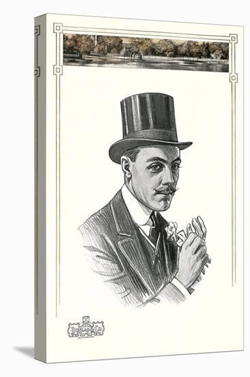 1910s Dunlap and Co. Man's Hat Illustration-null-Stretched Canvas