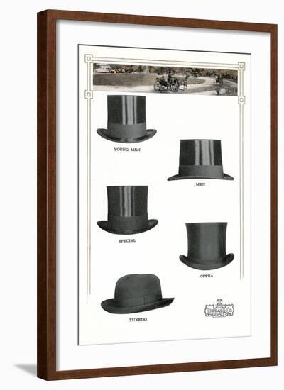 1910s Dunlap and Co. Men's Hats-null-Framed Art Print