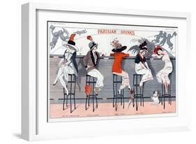 1910s France La Vie Parisienne Magazine Plate-null-Framed Giclee Print