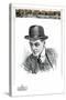 1910s Men's Hat Illustration-null-Stretched Canvas