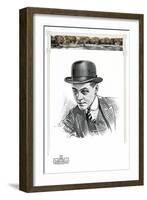 1910s Men's Hat Illustration-null-Framed Art Print