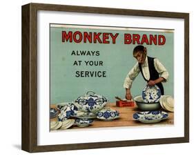 1910s UK Monkey Brand Magazine Advertisement-null-Framed Giclee Print