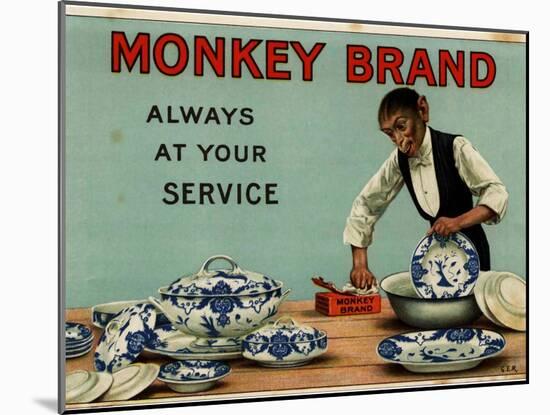 1910s UK Monkey Brand Magazine Advertisement-null-Mounted Giclee Print