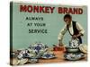 1910s UK Monkey Brand Magazine Advertisement-null-Stretched Canvas