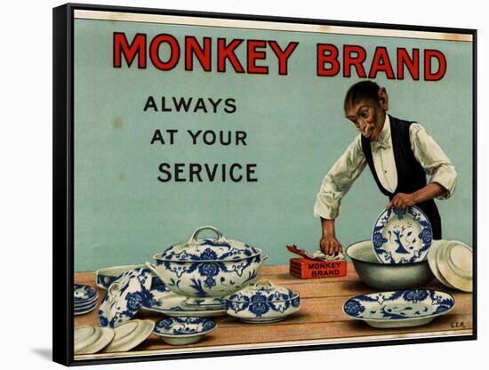 1910s UK Monkey Brand Magazine Advertisement-null-Framed Stretched Canvas
