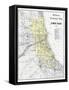 1911, Chicago Railroad Map 1911, Illinois, United States-null-Framed Stretched Canvas