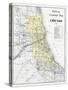 1911, Chicago Railroad Map 1911, Illinois, United States-null-Stretched Canvas