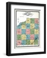 1911, Henry County Outline Map, Illinois, United States-null-Framed Giclee Print