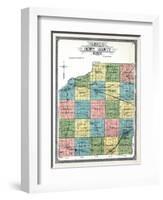 1911, Henry County Outline Map, Illinois, United States-null-Framed Giclee Print