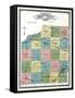 1911, Henry County Outline Map, Illinois, United States-null-Framed Stretched Canvas