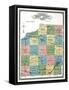 1911, Henry County Outline Map, Illinois, United States-null-Framed Stretched Canvas