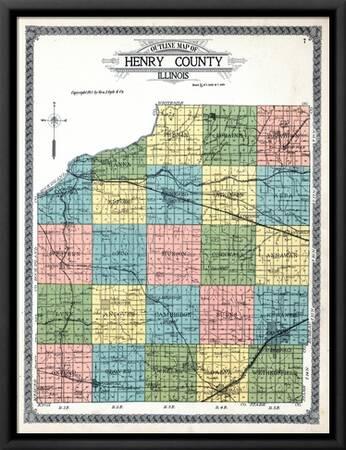 Henry County Il Plat Map 1911, Henry County Outline Map, Illinois, United States' Giclee Print |  Allposters.com