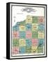 1911, Henry County Outline Map, Illinois, United States-null-Framed Stretched Canvas