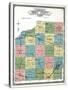 1911, Henry County Outline Map, Illinois, United States-null-Stretched Canvas