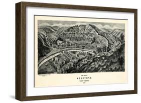 1911, Keystone Aero View 17x29, West Virginia, United States-null-Framed Giclee Print