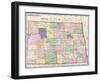 1911, North Dakota State Map, North Dakota, United States-null-Framed Giclee Print