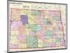 1911, North Dakota State Map, North Dakota, United States-null-Mounted Giclee Print
