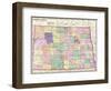 1911, North Dakota State Map, North Dakota, United States-null-Framed Giclee Print