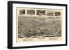 1912, Asheville Bird's Eye View, North Carolina, United States-null-Framed Giclee Print