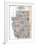 1912, Burleigh County Outline Map, North Dakota, United States-null-Framed Giclee Print